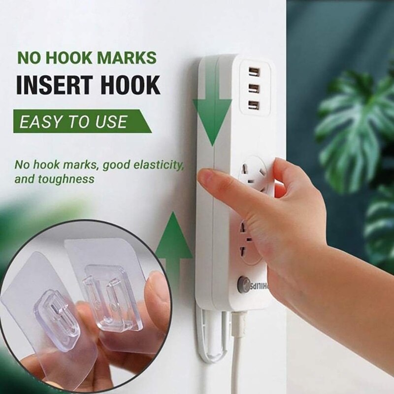 1/3/5/10 Pairs Double-Sided Adhesive Wall Hook Hanger Kitchen Bathroom waterproof Hooks Strong Transparent Wall Storage Sucker