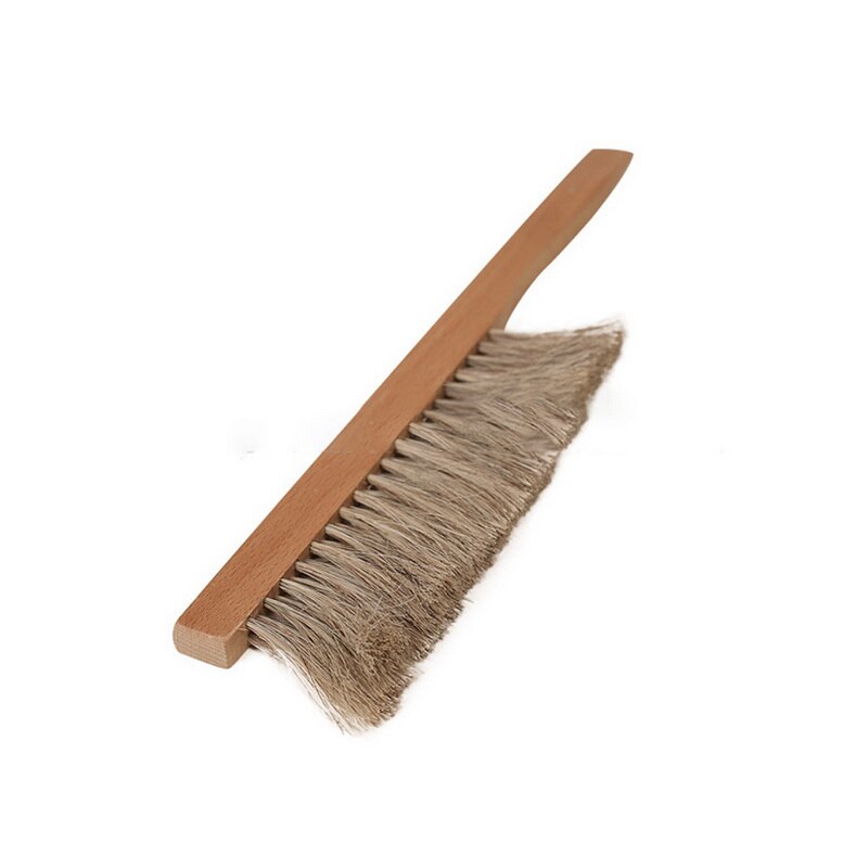 Cepillo para Miel de madera de Herramientas de apicultura, barrido de abejas, dos filas de pelo de cola de caballo, equipo de Apicultura: brown