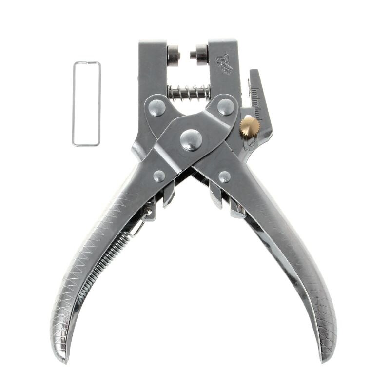 Practical Belt Rivet Hole Punch Plier With 100pcs Eyelet Hollow Press Grommets Craft Tool For Leather Strap