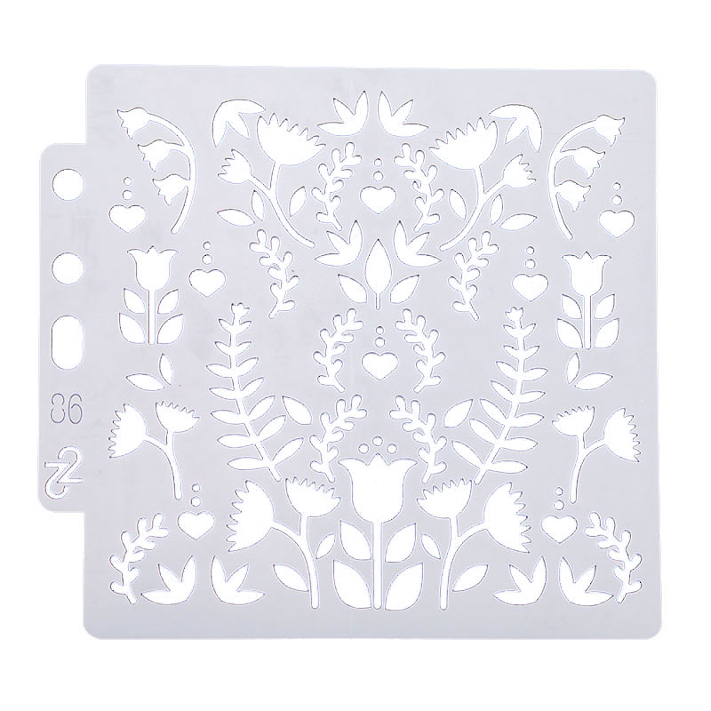 Dolce Vita Blume Sammelalbum Schablone Haus Vogel Kuchen Dekorieren Werkzeug DIY Dekorieren Fondant aufbringen Druck sprühen Vorlage: s86