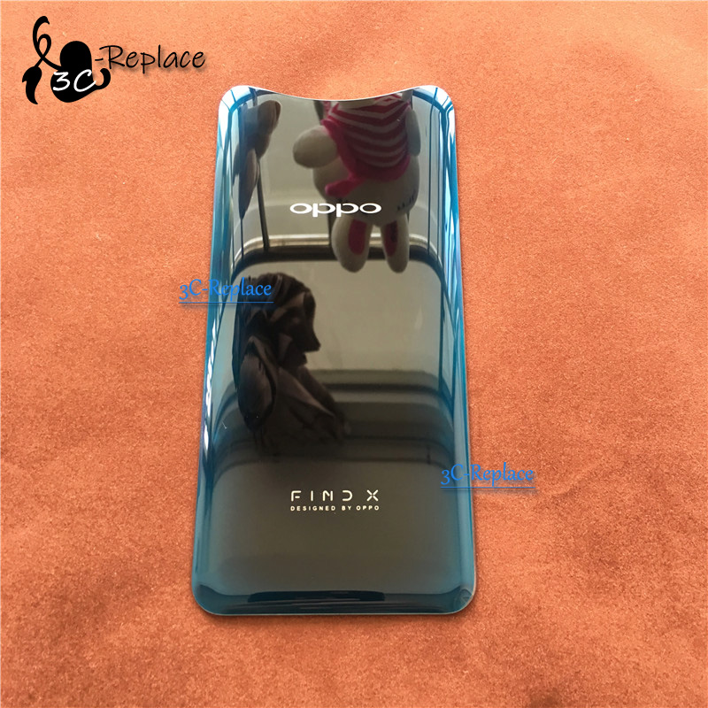 Bordeaux red / Ice blue 6.42 inch For oppo Find X Back Battery Cover Door Housing case Rear Glass lens parts Replacement