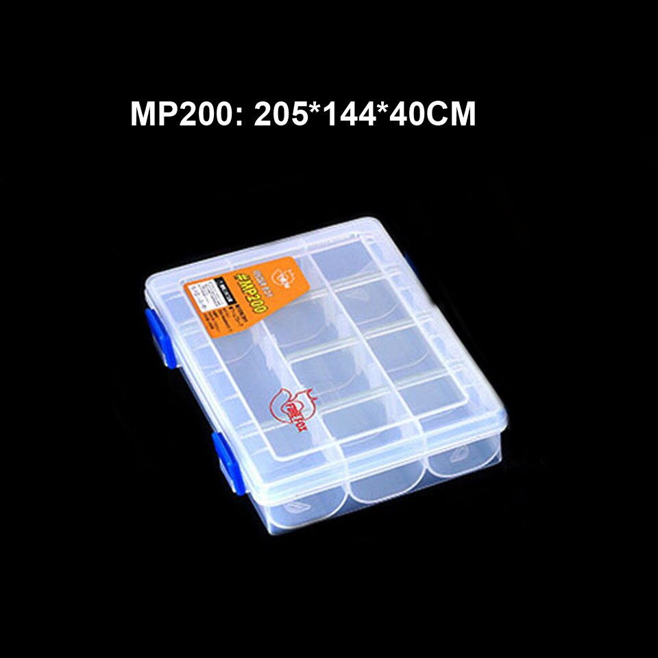WALK FISH Fishing Lure Box Multifunctiona Transparent Plug-in Pieces Lure Box Tool Kit Case Tackle Storage Box Case: MP200