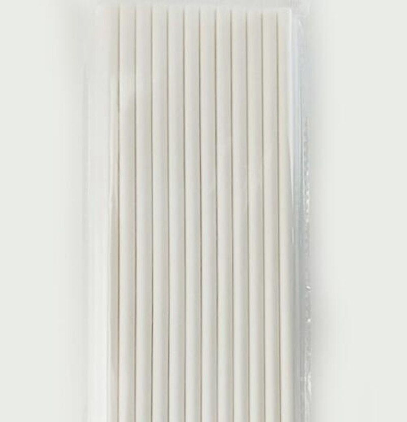 25Pc Papier Rietjes Gestreepte Wegwerp Party Paper Rietje Servies Bruiloft Verjaardag Partij Decoratie Baby Shower Benodigdheden: white