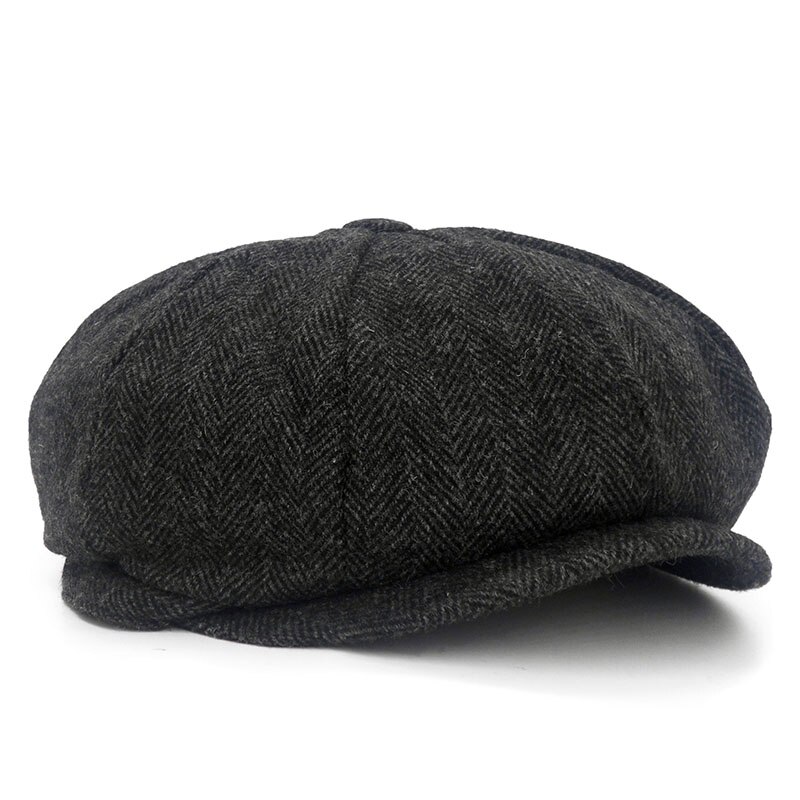 Boina con patrones de espiguilla Para hombre y mujer, gorros planos informales, estilo Retro, octogonal, Para vendedor de periódicos