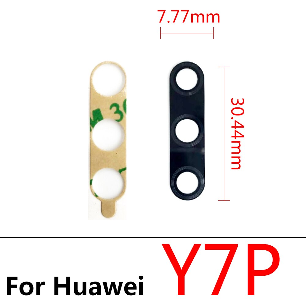 10pcs/Lot, Rear Back Camera Glass Lens Cover For Huawei Y5P Y9S Y8S Y8P Y6P Y7P Y5A Y6s With Ahesive Sticker