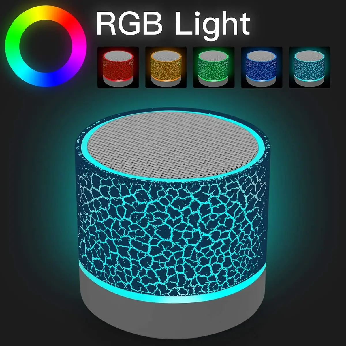 2024 neueste neue Mini-Crack Bluetooth Audio tragbare Plug-in Subwoofer Sound LED Licht drahtlose Lautsprecher