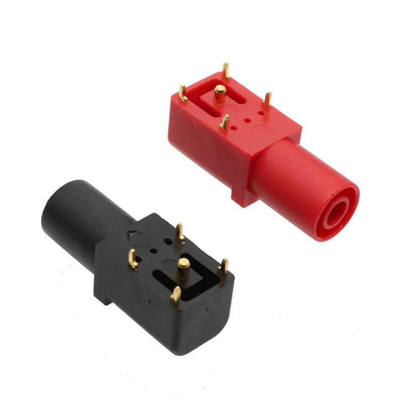 2pcs Right Angle Safety 4mm PCB Socket Banana Plug Jack Socket BS7350