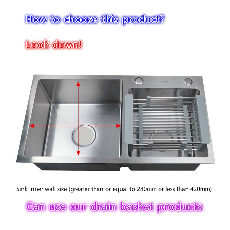 Küche waschbecken Filter korb edelstahl waschbecken abfluss Gestell waschbecken gericht korb versenkbare Filter küchengeräte