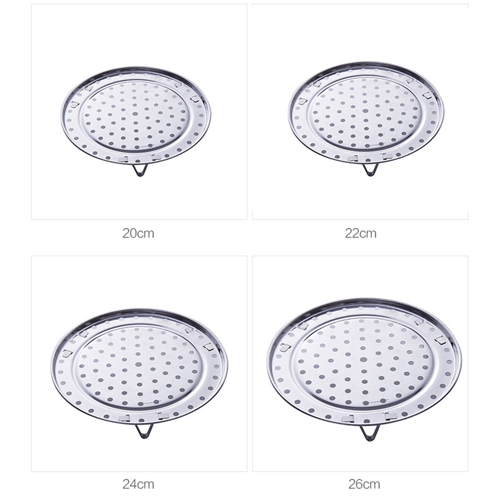 Stainless Steel Tripod Bun Steamer Rack Insert Stock Pot Tray Stand Cooking Tool