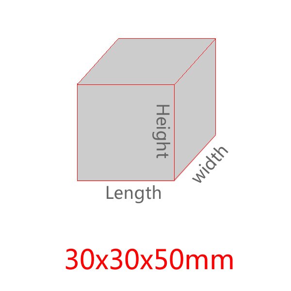 30mm Acrylic frosted square block,Cosmetic accessories base,White acrylic brick Shooting props product bottom support: 30x30x50mm