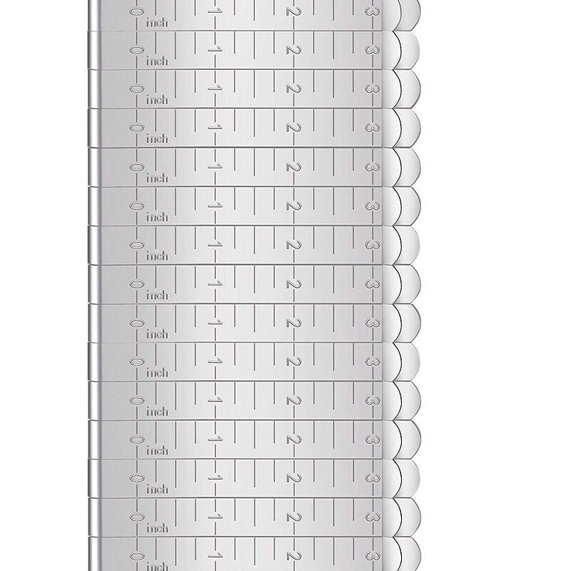 20Pcs Metal Sewing Crimping Clip Stainless Steel Hemming Clips With Built-in Ruler Cloth Measurement Ruler