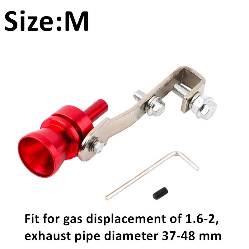 Auto modifizierte Turbo Pfeife Auspuffrohr Schalldämpfer Nachahmer Teufel Hals Düse Schalldämpfer Auspuffrohr Schalldämpfer Spitze Auto Zubehör edelstahl endschalldämpfer auspuff doppelendrohre: rot M