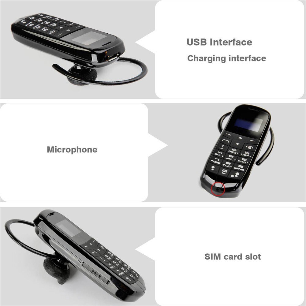 Lange-CZ J8 bluetooth Dialer mini handy 0,66 zoll mit Hände Frei Unterstützung FM Radio, micro SIM Karte, GSM Netzwerk