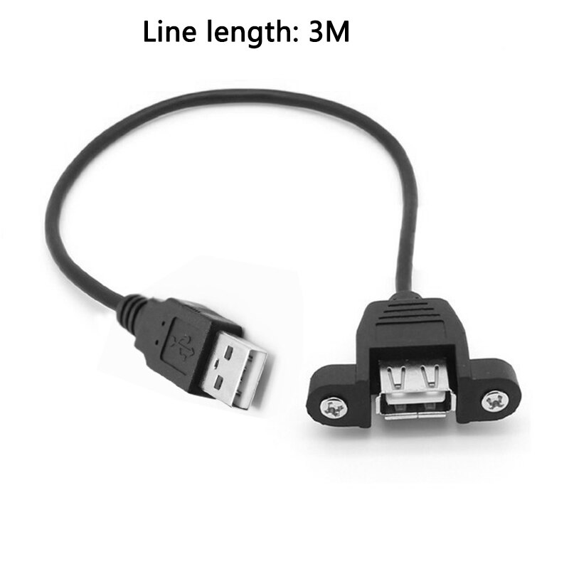 Computer Data Line USB 2.0 B Female Socket Panel Mount To USB B Male Printer Extension Cord with Ear Mount Extension Accessories