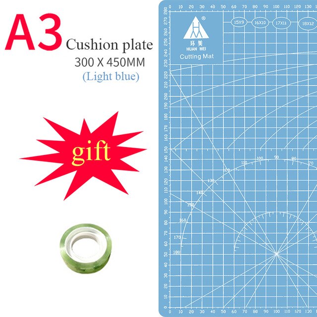 Diy A3 Snijden Matten Kussen Board Grote Handgeschreven Test Papier Tekening Beauty Workbescaling Model Rubber Seal Graveren Board: Blauw / A3 Mat And Tools
