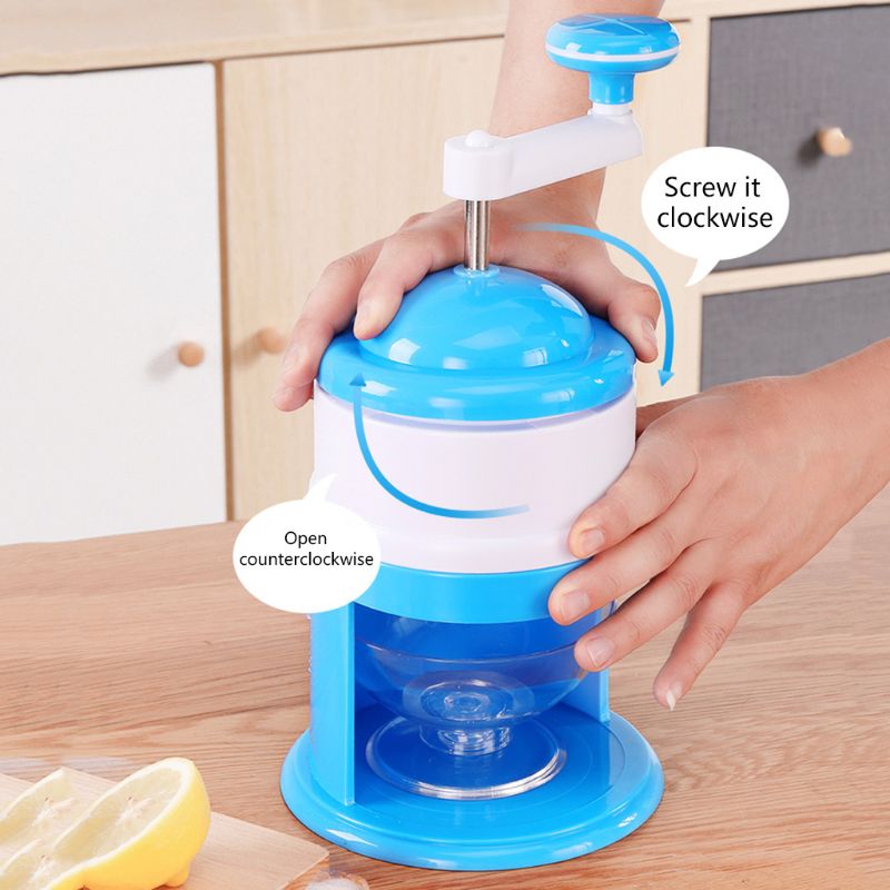 Household Mini Easy Ice Shaver Crusher Handheld Snow Manual Crushing Ice Machine M2EE