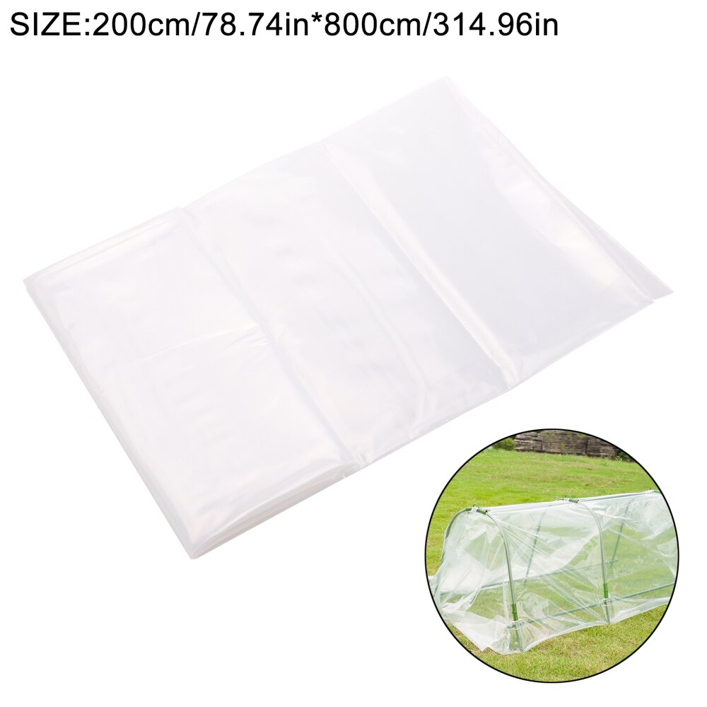 Clear Plastic Garden Plant Cove Greenhouse Film Sheet UV Protection High Polyethylene Resistant Durable Rain Cover