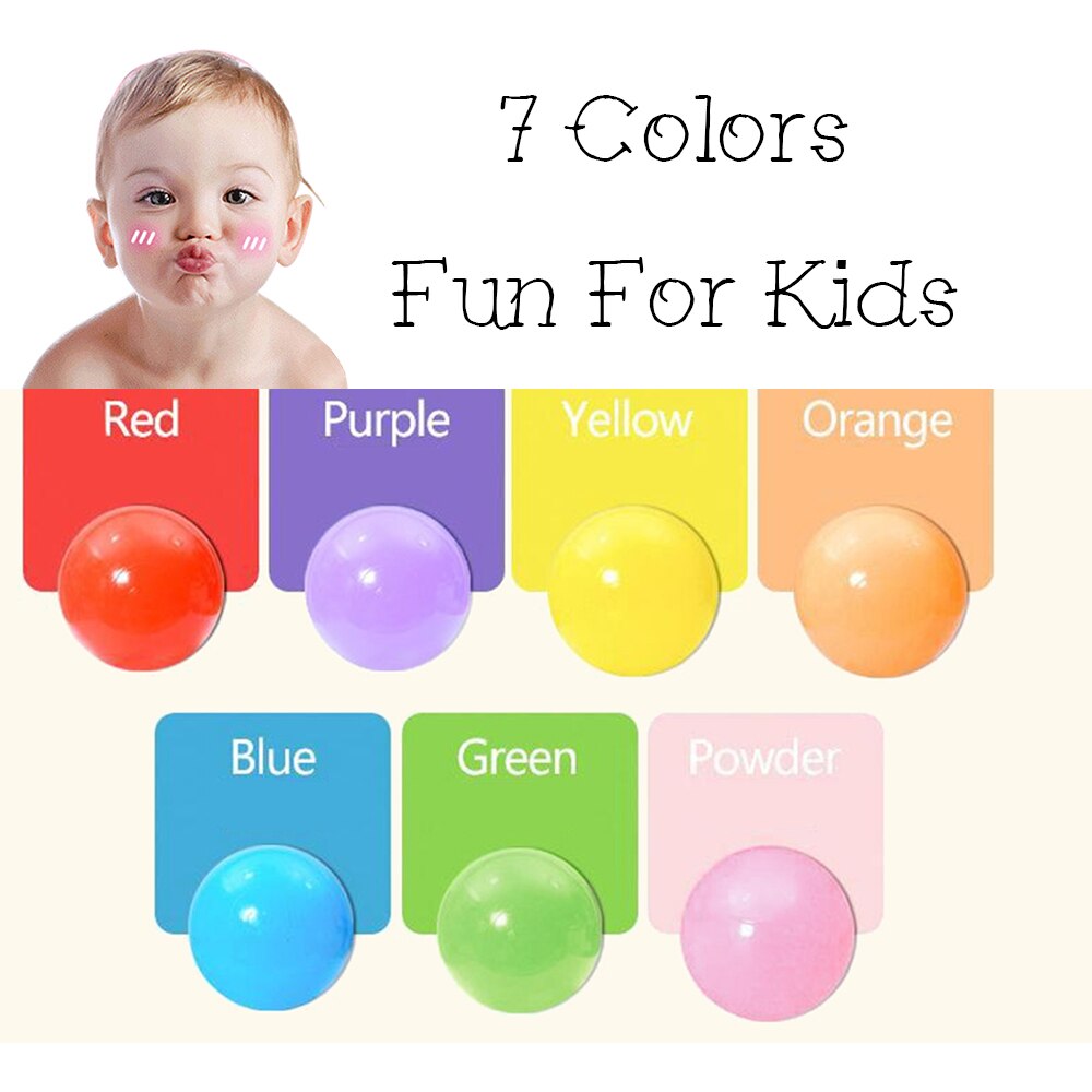 7cm Plastic Pit Balls - 50pcs Safe Eco-friendly Children Play Pool Ball Toy, Longer Lasting for Infant Baby Toddler Kids Age