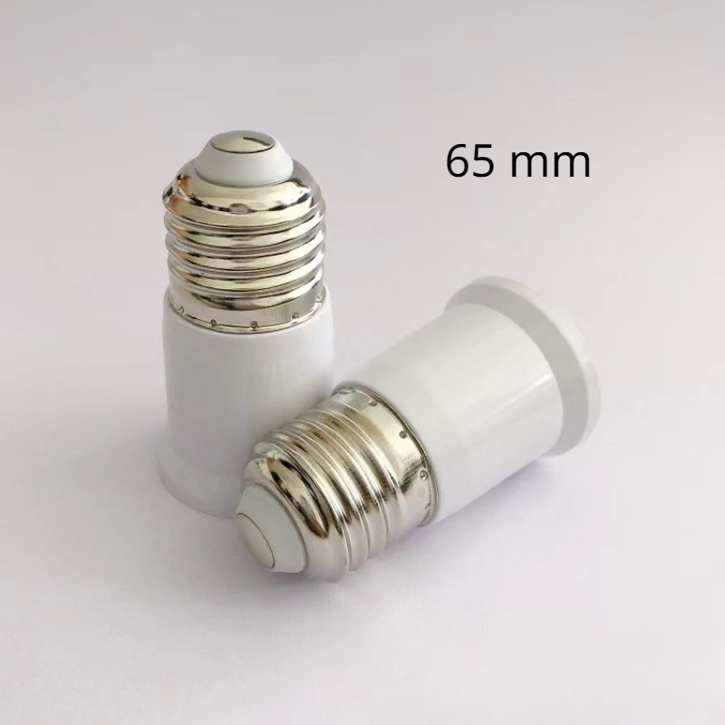 65Mm 95Mm 120Mm E27 Tot E27 Extender Lamphouder Basislamp Verlengstuk Adapter Led Licht Adapter Converter: Beige