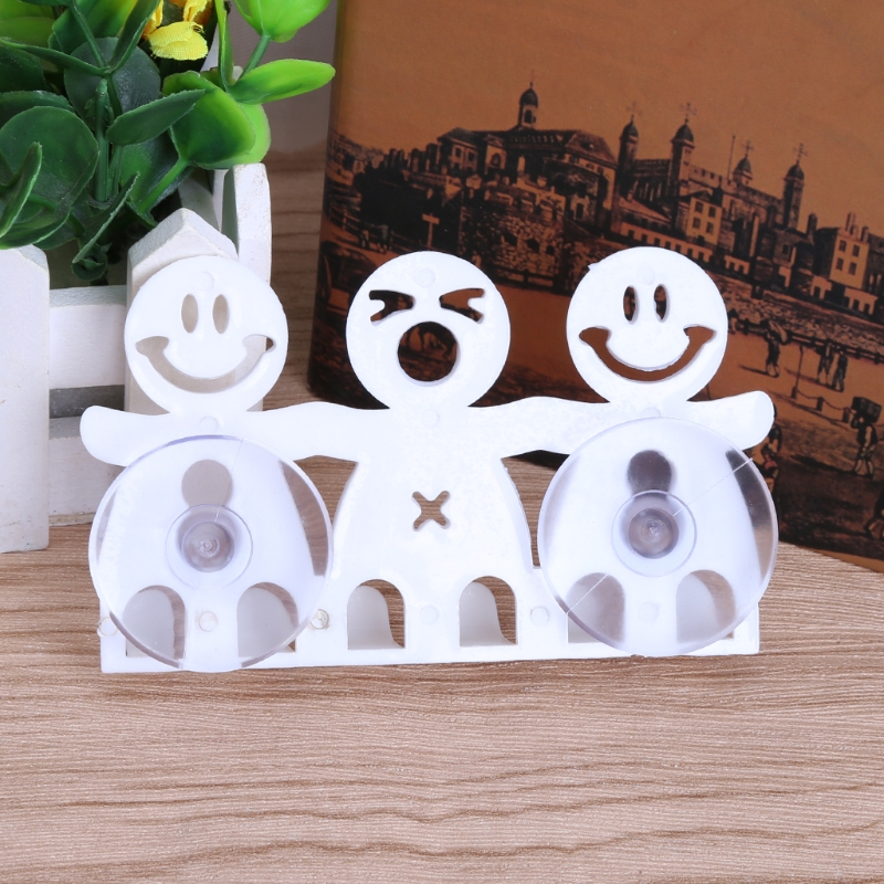 Soporte para cepillo de dientes, ventosa montada en la pared, 5 posiciones, bonitos juegos de baño con sonrisa de dibujos animados, accesorios de baño, 1 ud.