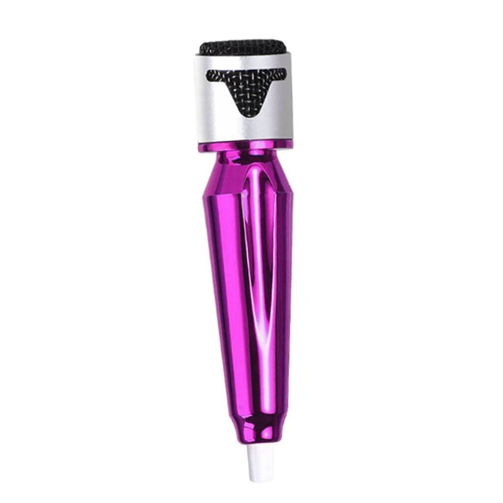 Portable Mini Wired Phone Stereo Microphone for Chatting Singing, Mini Size, Universal, Plug &amp; Play, Hi-Fi Sound: Purple