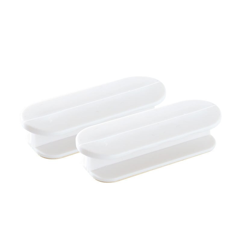 2pcs Door Handles Furniture Knobs Self-adhesive Multi-purpose Wardrobe Pulls Toilet Window Handle Cabinet Door Finger Plates: white