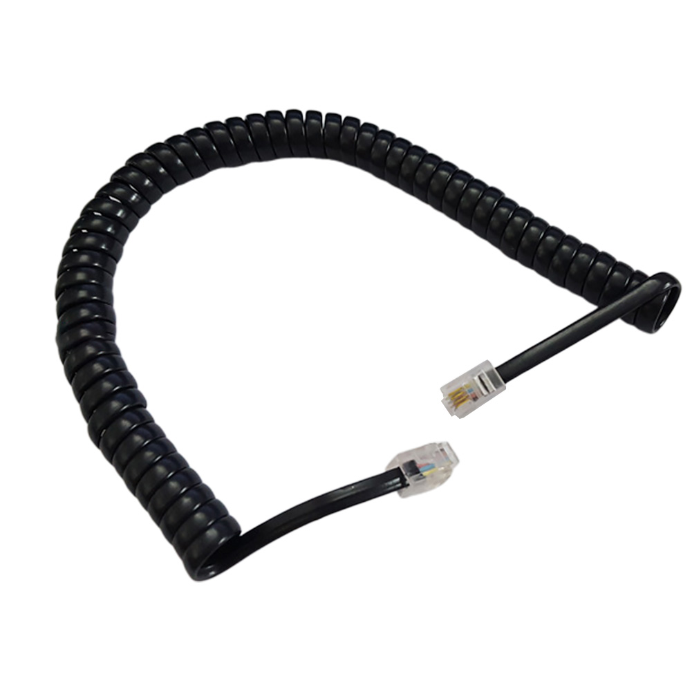 Flexible Durable Curved Line Home Handset Wire Easy Install Replacement Fixed Phone Receiver Telephone Cable High Compatibility