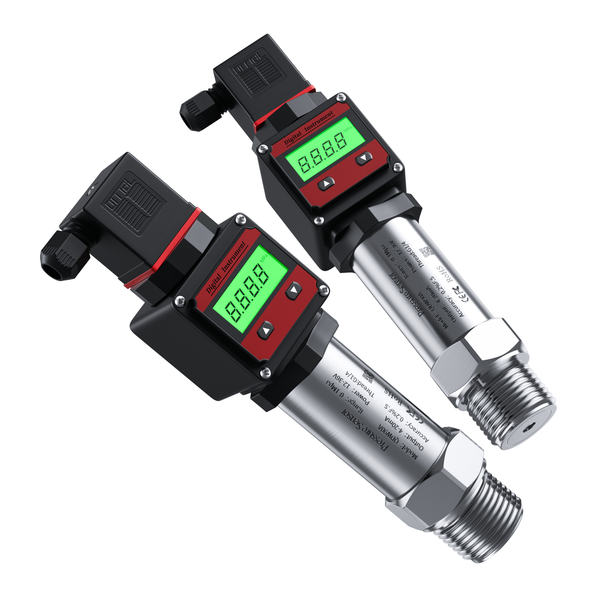 Digitaler Drucksensor 0-10Bar 0-16Bar 0-25Bar Wasser Öl Luftdrucksender 4-20mA 0-10V RS485 mit M20*1,5