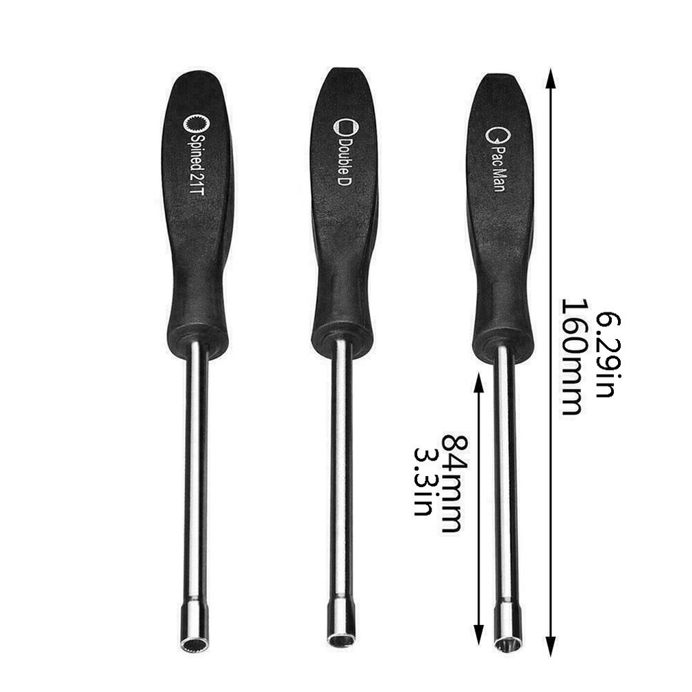 3pcs Carburetor adjustment screwdriver tool set Double D&Pacman&splined Carburetor adjustment screwdriver set