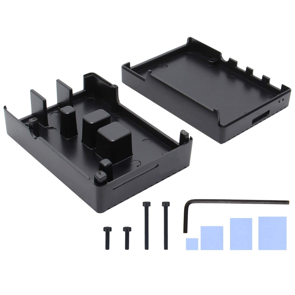 Carcasa de aleación de Metal para Raspberry Pi 4, carcasa de refrigeración pasiva para Raspberry Pi 4 Modelo B Pi4 4B