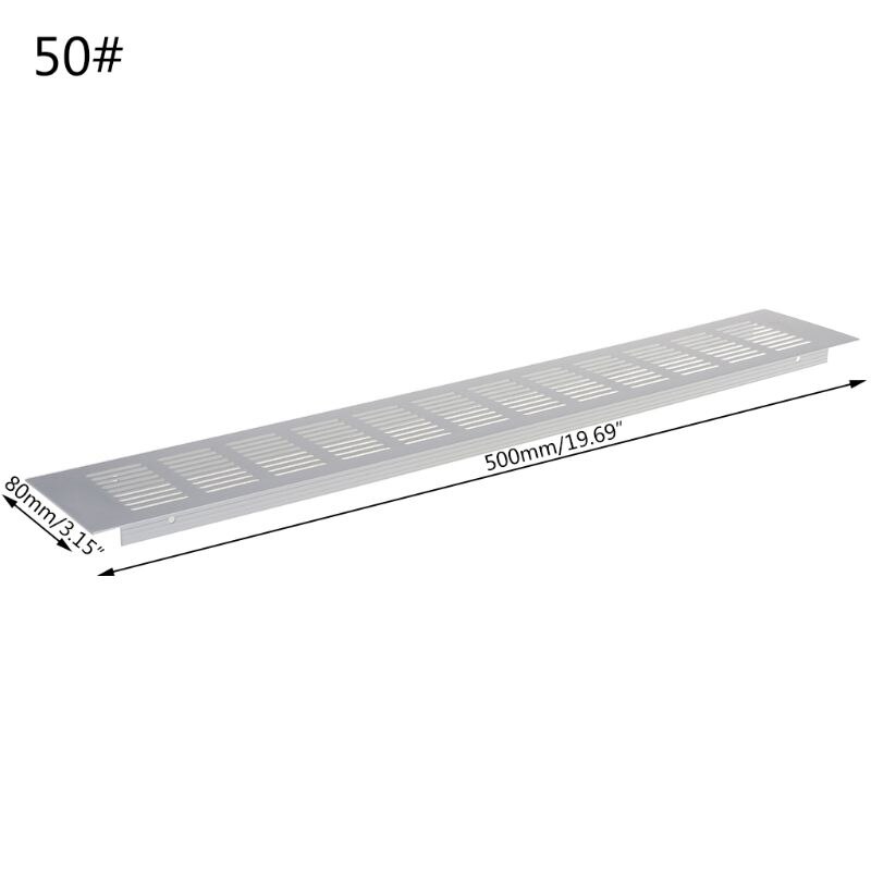 Multi størrelse aluminiumslegering lufthul perforeret plade webplade ventilationsgitter: 50cm