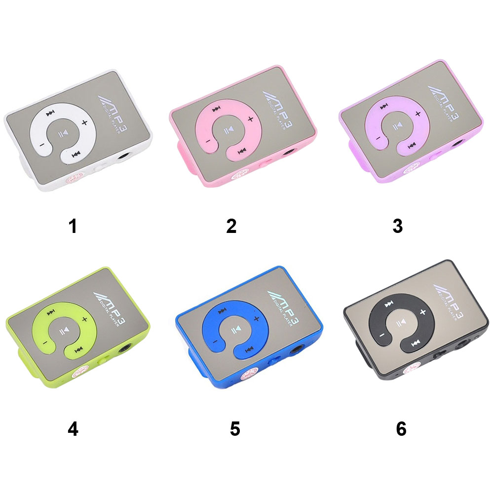 Miroir Mini lecteur MP3 TF carte Portable étanche numérique sport musique C bouton Clip numérique lecteur de musique USB1.1/2.0