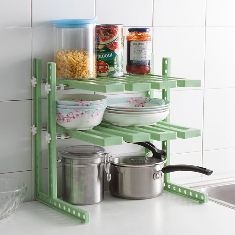 Vanzlife verstelbare plank onder de grond spoelbak ontvang een rek plank in de keuken keukenbenodigdheden en ontvang pot rek plank rek