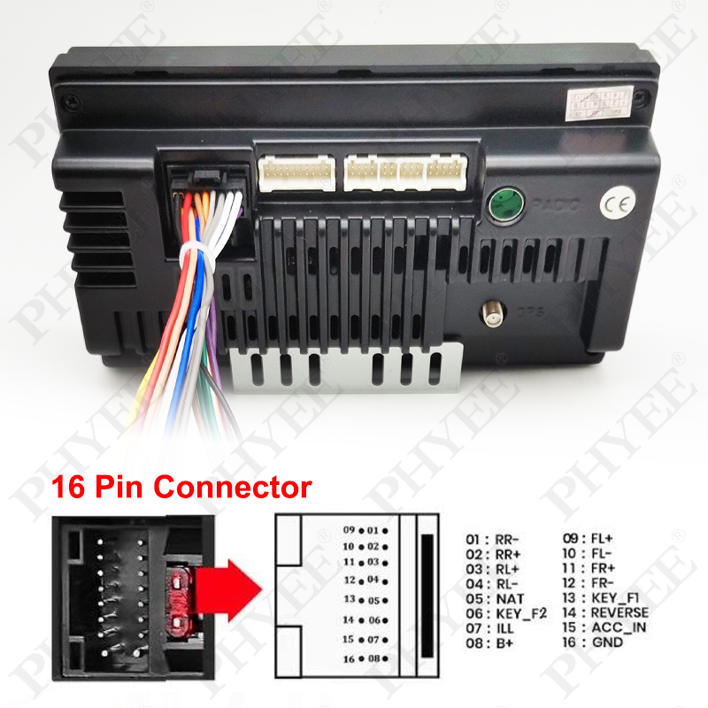 Kabelboom 16 Pins Connector Plug Auto Android Head Unit Kabeladapter Voor Toyota Corolla Camry Rav4 Hilux Land Cruiser Yaris