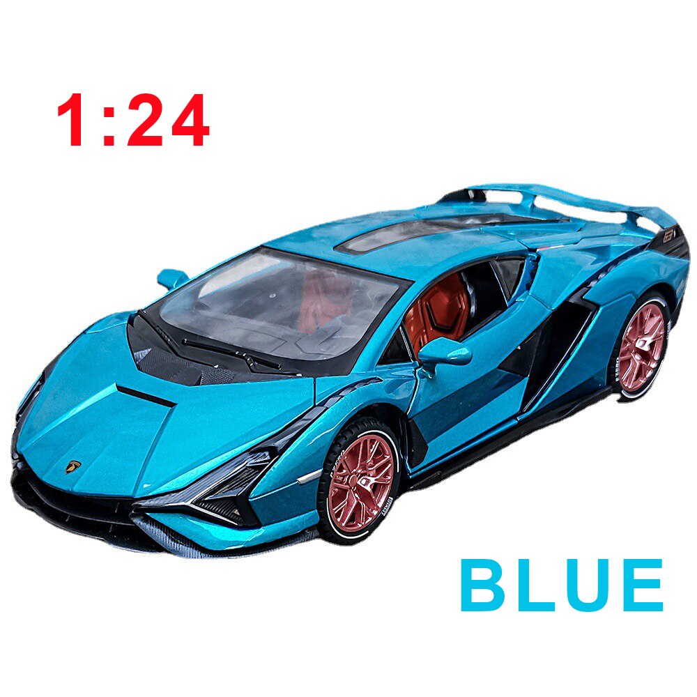 Miniatura Diecast 1:24 modello di auto in lega siano FKP37 Supercar collezione di veicoli in metallo per regalo per bambini giocattolo di compleanno bambini ragazzi: 1 24 SIAN New Blue