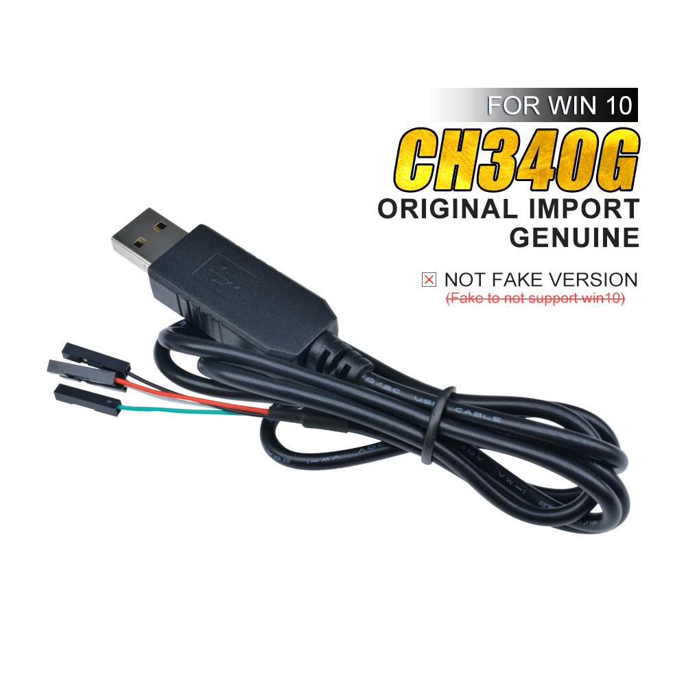 Original 1M CH340G CH340 USB a TTL Cable de descarga en serie convertir Cable adaptador Compatible Win 7/8/10 para Arduino Raspberry Pi