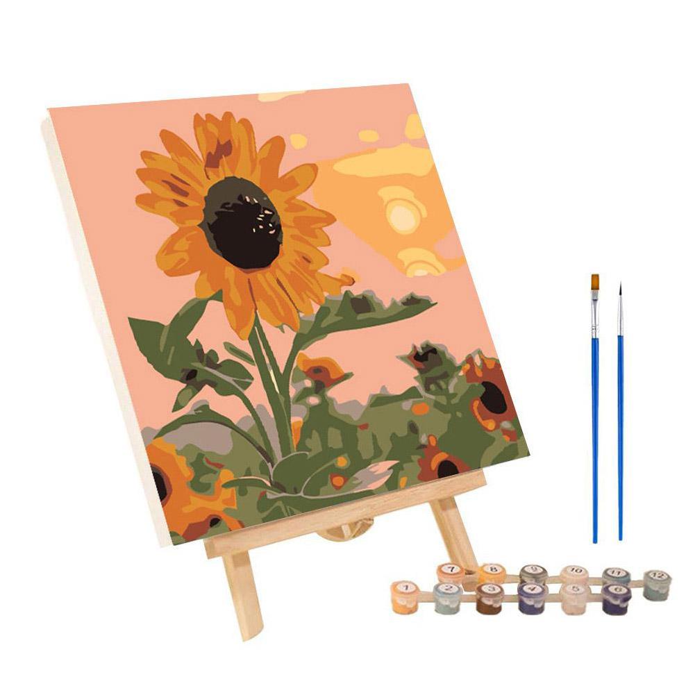 Frame Painting By Numbers Kits Abstract Sunset Landscape Modern Drawing Coloring By Numbers Acrylic Paint For Home Decor: Burgundy