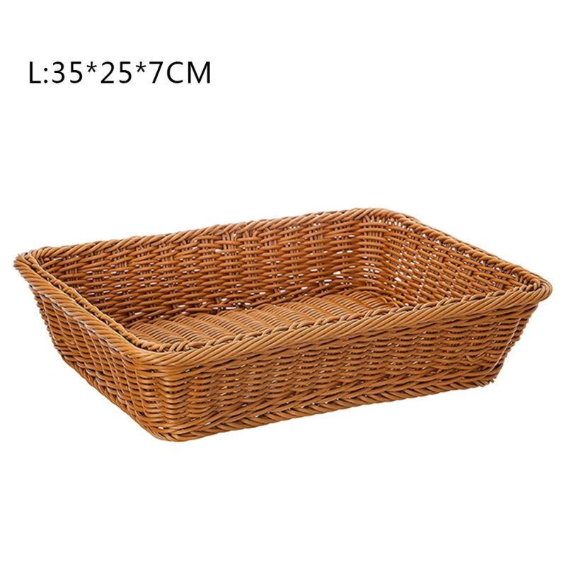 Obst Tee Snack Brot Ablage Handgewebte Rattan Weiden Korb 22/30/35 cm Picknick Kosmetische Lagerung Kasten Küche Haushalt Werkzeug: verrotten