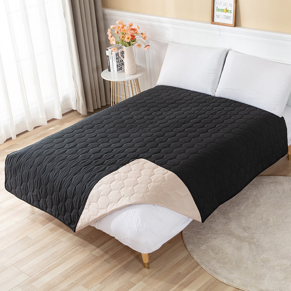 Waterdichte En Ondoordringbare Pet Cover Kat En Hond Matras Wasbaar Bank Aankleedkussen Woonkamer Decoratie: Black / 86x82inch
