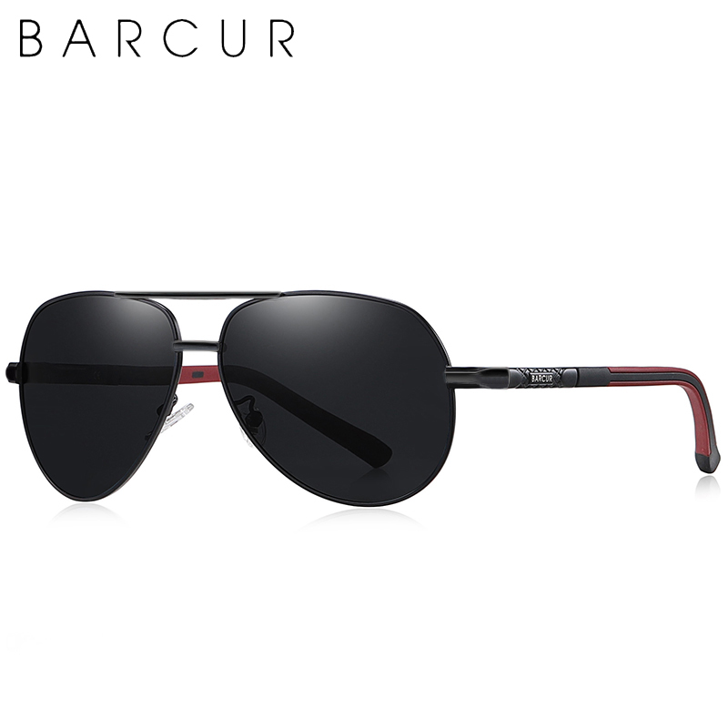 BARCUR Männer Sonnenbrille Original Polarisierte Fahrer gläser Polaroid sonnenglas Männliche Pilot Brillen