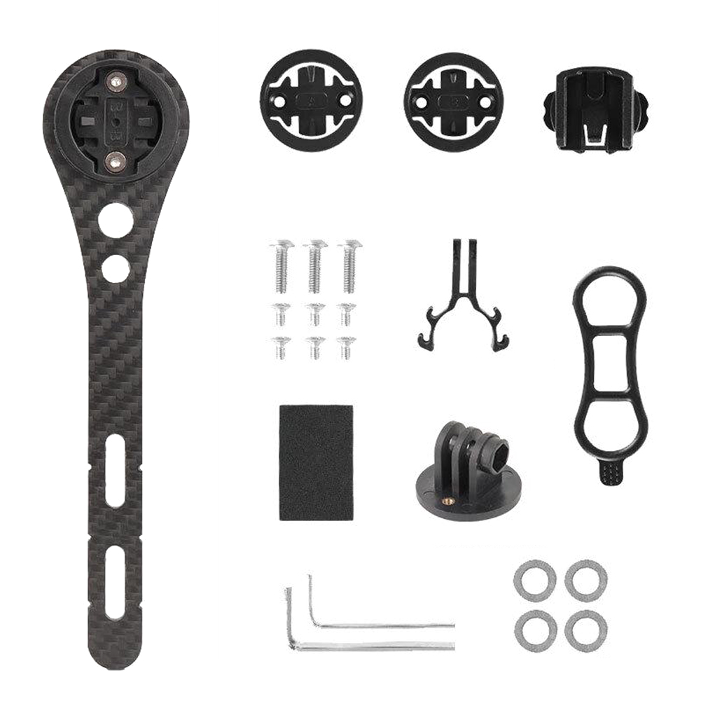 Koolstofvezel Fiets Computer Houder Fiets Handlbar Computer Mount Fietsen Snelheidsmeter Ondersteuning Houder Voor Garmin: Rood