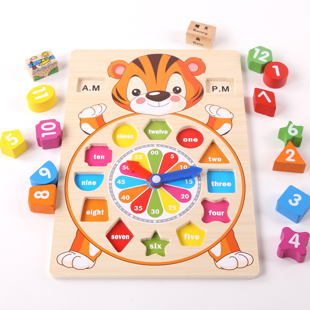 Bois couleur forme Cognition trieur jouet éducatif Bisyboard pour enfants jeux de Puzzle