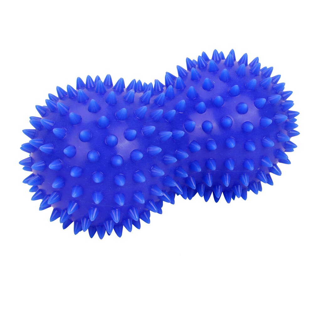 Peanut form massage fitness sport yoga bold lindre kroppen stress pvc resistent fod spiky muskel massager trigger point fod: Blå