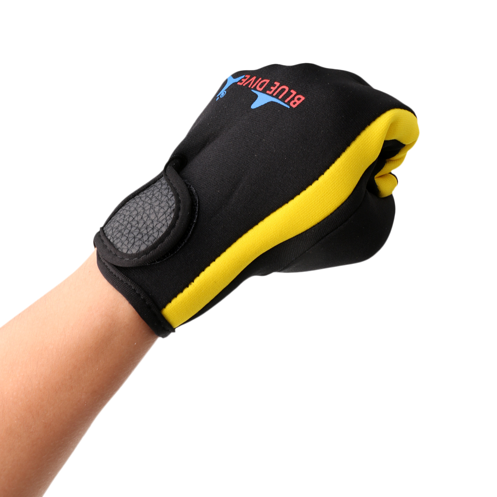 1 paire Durable 1.5mm néoprène plongée sous-marine surf gants pour la chasse sous-marine surf wakeboard kayak