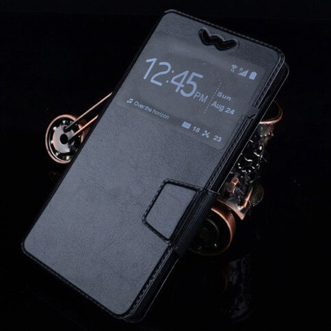 Flip Push Up Phone Case voor Pelephone Gini W5 PU Lederen Silicon Smart Telefoon Gevallen voor Pelephone Gini W5