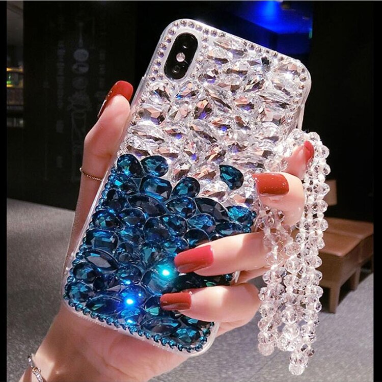 Cassa del diamante per huawei p40 lite caso di bling di cristallo della copertura del telefono per huawei p 40 lite p40 luce di scintillio di strass coque funda: 1