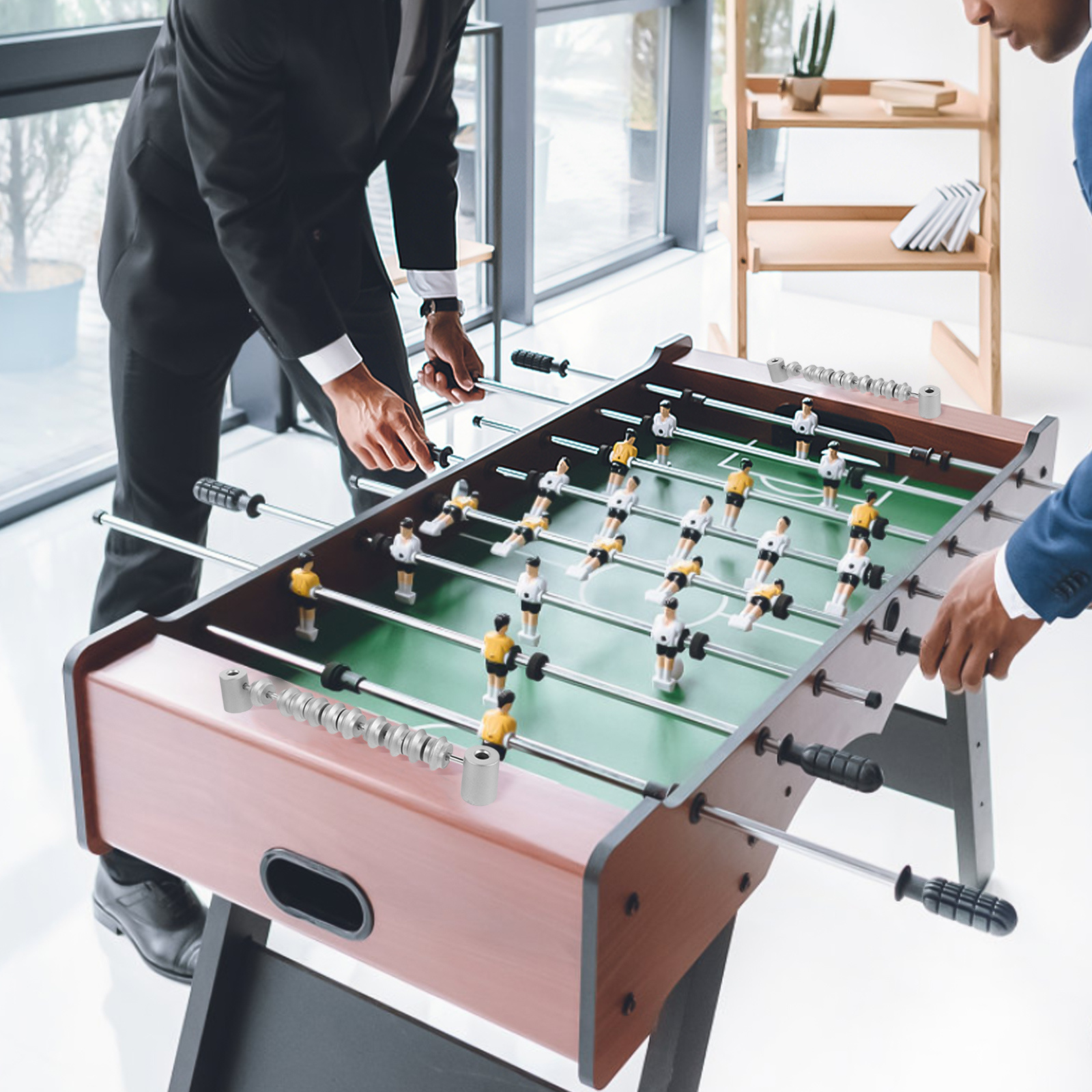 1 paar tafelvoetbal scoreteller zilver draagbare scoreneenheid Nauwkeurige tafelvoetbal voetbaltafel Scorekeeper vervangende onderdelen