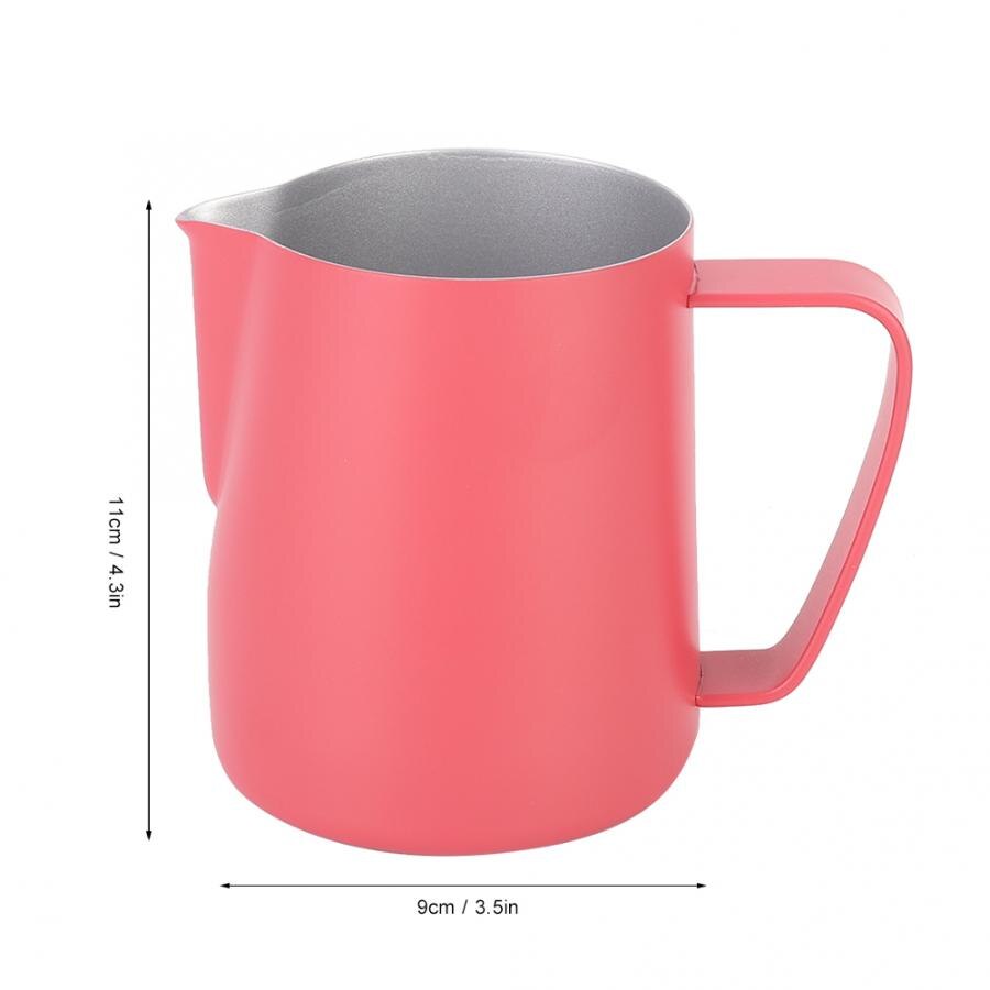 600Ml Roestvrij Staal Koffie Melk Opschuimen Cup Kruik Koffer Pitcher Latte Art Kruik Voor Thuis Koffie Winkel Gebruik: Rose Red