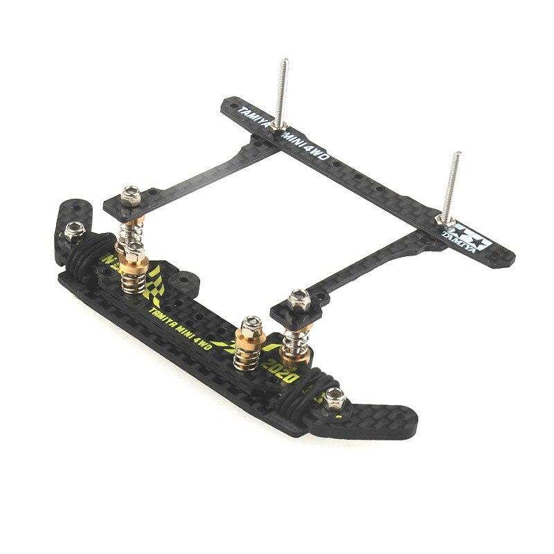 Schwarz Kohlenstoff-Frau/MSL Chassis schaukel fisch Auto einstellen Drehpunkt einstellen Innere Suspension einstellen vorne und frühling hinten für TAMIYA Mini 4WD Auto: das Vorderseite