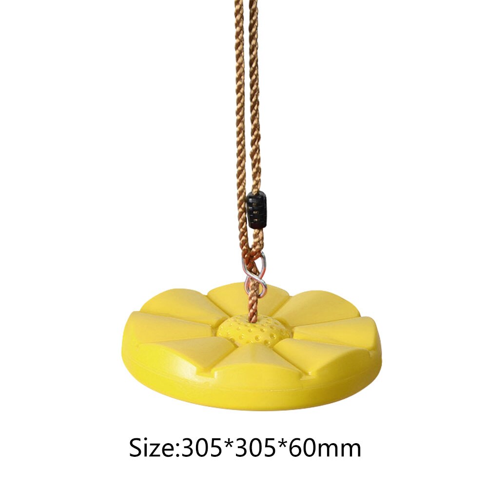 Swing Rope Seat Garden Toys Swings Kids Swing Disc Swing Outdoor Plastic Hanging Climbing Ropes Petal Swings